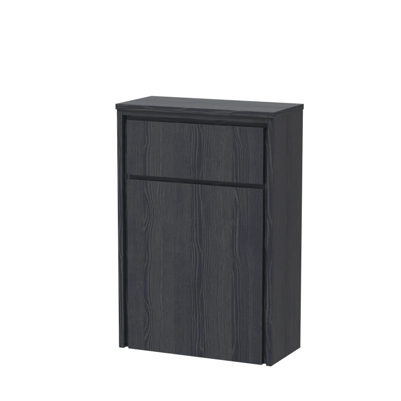 Image of Balterley Floor Standing WC Unit - 818 x 555 x 260mm - Graphite Grey Woodgrain Grey Unisex