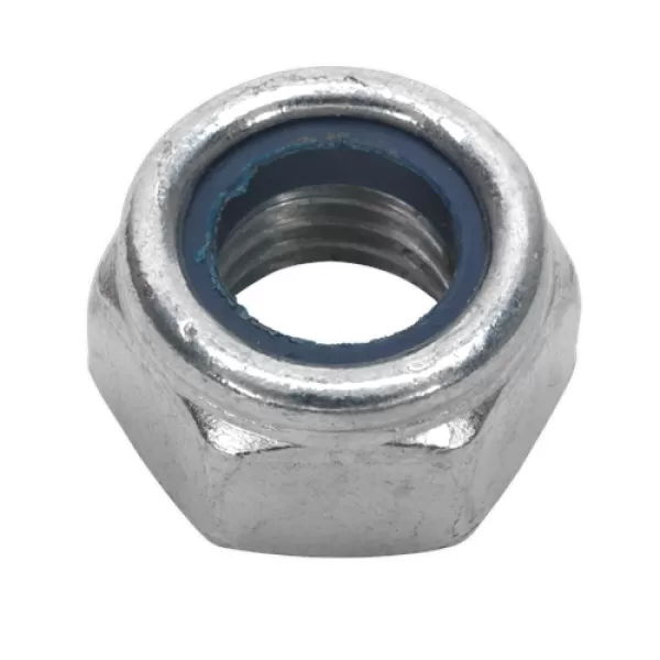 Image of Genuine SEALEY NLN14 Nylon Lock Nut M14 Zinc DIN 982 Pack of 25