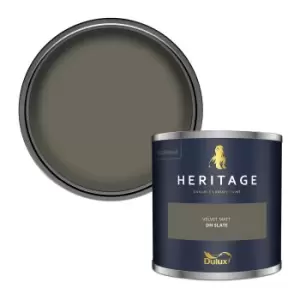 Image of Dulux Heritage Velvet Matt DH Slate Matt Emulsion Paint 125ml