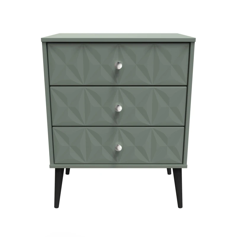 Image of Ready Assembled 2 U Toledo 3 Drawer Chest (Ready Assembled) in Pale Green Pale Green Unisex