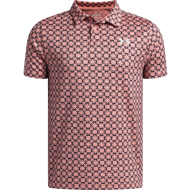 Image of Under Armour UA Matchply Prt Polo Jn63 Pink/Navy male 9-10 (M)