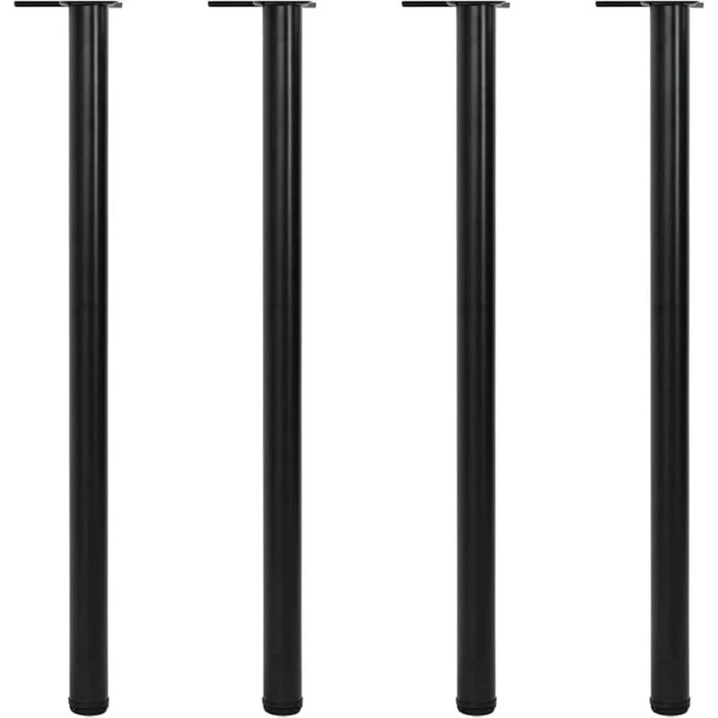 Image of VIDAXL 4 Height Adjustable Table Legs Black 1100 mm Vidaxl 8718475946564