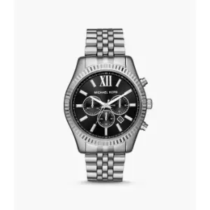 Image of Michael Kors Mens Lexington Stainless-Steel Watch - Silver