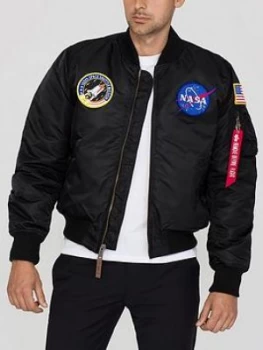 Image of Alpha Industries Ma-1 Vs Nasa Bomber Jacket - Black