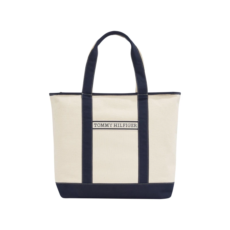 Image of Tommy Hilfiger Womens Summer Canvas Tote Bag Space Blue female One Size