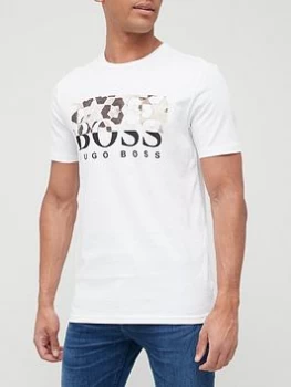 Image of Hugo Boss Teally Large Logo T-Shirt White Size S Men