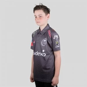 Image of Samurai Army Rugby Short Sleeve Polo Shirt Juniors - Grey