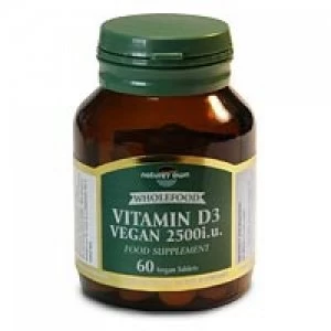 Image of Natures Own Vegan D3 2500iu 60 Tablet