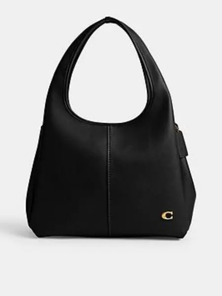 Image of Coach Polished Pebble Leather Lana Shoulder Bag - B4/Black