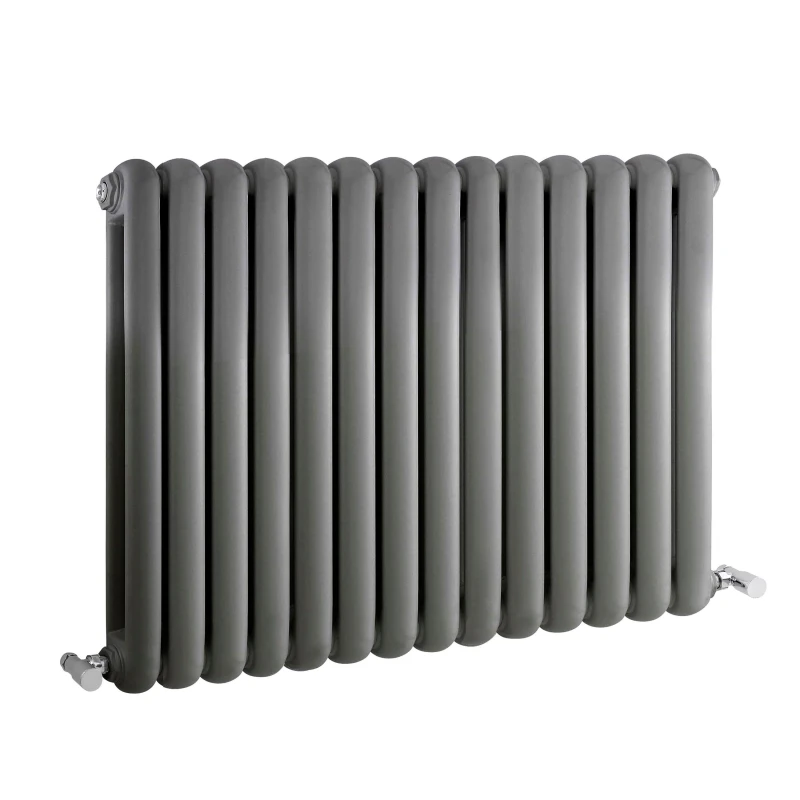 Image of Balterley Aspire Horizontal Double Panel Radiator, 635mm x 863mm - Anthracite in Grey Grey Unisex