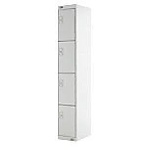 Image of Link Lockers Express Locker 4 Door Grey 1800 x 300 x 450 mm