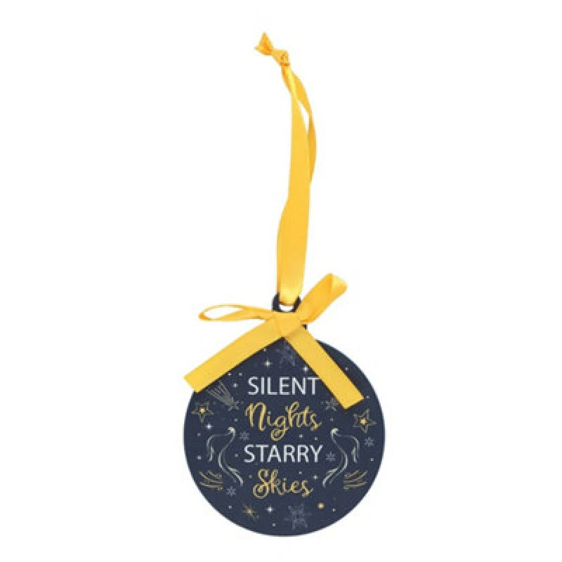Image of Something Different Something Different Silent Nights Starry Skies Bauble in Navy Navy One Size Unisex 5063806402565