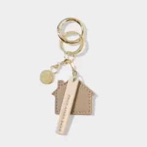 Image of Soft Tan Chain Keyring 'Home Sweet Home' KLB3045