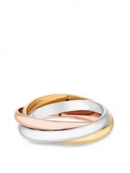 Image of Simply Silver Sterling Silver Tri-Tone Sized Ring