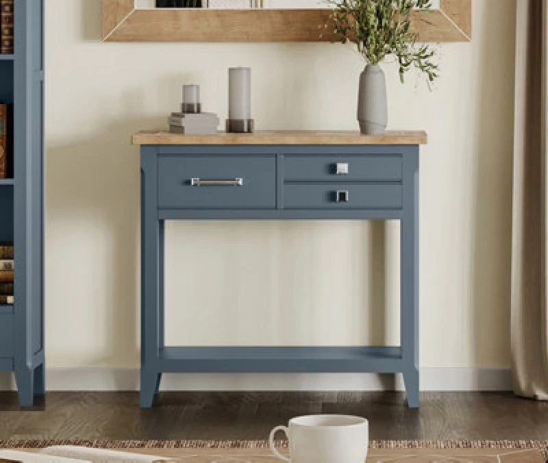 Image of Baumhaus Signature Blue - Reclaimed Small Console Table