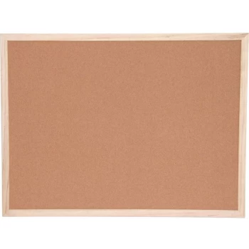 Image of Cork Notice Board 450X600MM Wood Trim - Offis
