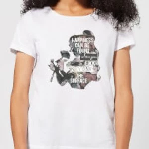 Image of Disney Beauty And The Beast Happiness Womens T-Shirt - White - 4XL