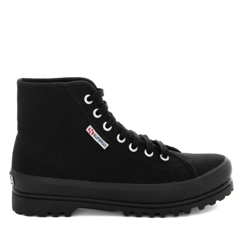 Image of Superga Womens Alpina Canvas High-Top Trainers Black female 5 (38)