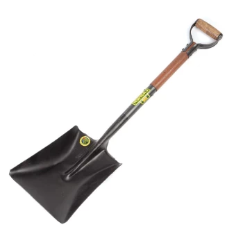 Image of Heavy Duty' Square Mouth Shovel With A Wooden Shaft & Metal Hilt - 900Mm (C2)
