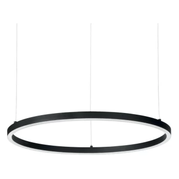 Image of Ideal Lux Lighting - Ideal Lux ORACLE - Integrated LED Circle Ceiling Pendant Lamp 1 Light Black 3000K