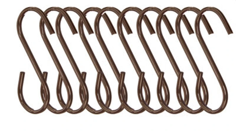 Image of Premier Housewares Sorello Set of 10 Hanging Hooks Dark Grey