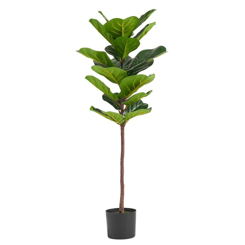 Image of Leaf 120cm Premium Artificial Fiddle Fig Tree Green
