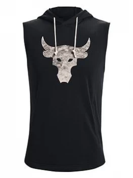 Image of Urban Armor Gear Training Project Rock Terry Sleeveless Hoodie - Black/White Size M Men