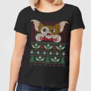 Image of Gremlins Ugly Knit Womens Christmas T-Shirt - Black - S