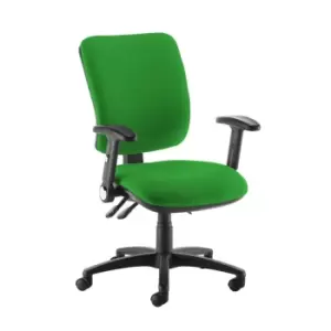Image of Dams MTO Senza High Back Operator Chair with Folding Arms - Madura Green