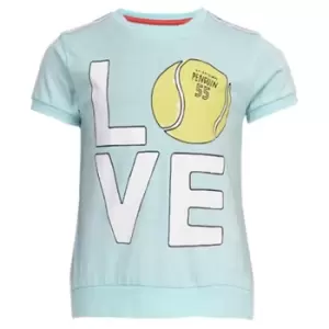 Image of Original Penguin Tennis T-Shirt Junior Girls - Blue