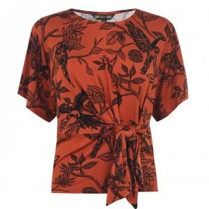 Image of Biba Tie Detail Top - Parrot Print