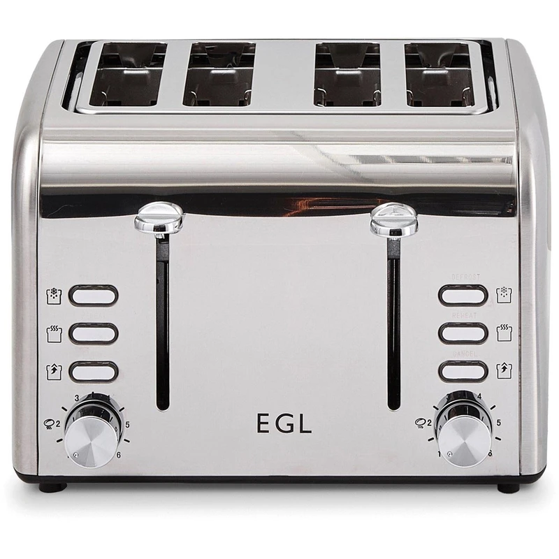 Image of EGL Stainless Steel 4 Slice Toaster