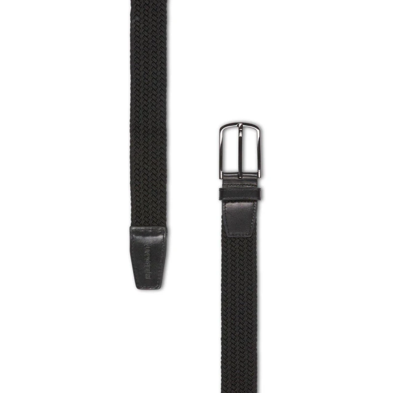 Image of Lyle and Scott Mens Woven Golf Belt Jet Black male M-L