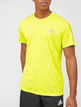 Image of Adidas Own The Run T-Shirt - Yellow
