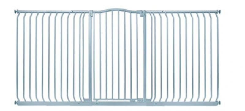 Image of Safetots Extra Tall Curved Top Safety Gate, 197Cm - 206Cm, Matt Grey, Extra Tall 100Cm In Height, Pressure Fit Stair Gate