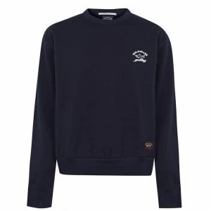 Image of PAUL AND SHARK Archivio Back Crew Sweatshirt - Navy
