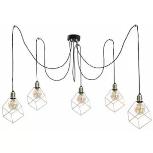 Image of Keter Taho Cluster Pendant Ceiling Light Gold, 5x E27