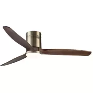 Image of Cristal Record Yen DC LED Ceiling Fan 15W CCT Dark Wood