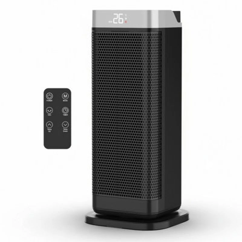 Image of Air Pro 17" Portable Electric Space Heater - LED Display - 12H Timer - Remote in Grey Grey Unisex