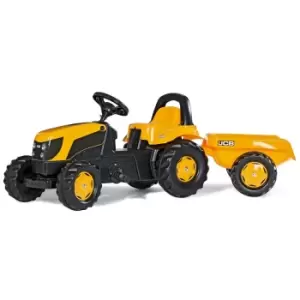 Image of Rolly Toys JCB Ride On Tractor and Trailer, Yellow