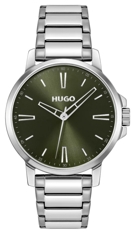 Image of HUGO 1530442 #SMOOTH (41mm) Green Dial / Stainless Steel Watch