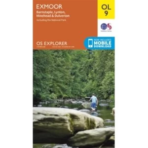 Image of Exmoor, Barnstaple, Lynton, Minehead & Dulverton by Ordnance Survey (Sheet map, folded, 2015)