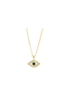 Image of Jon Richard Radiance Collection Gold Plated Evil Eye Pendant Necklace