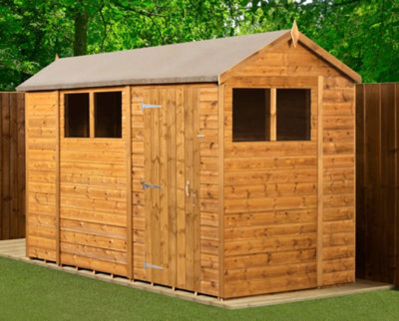 Image of Empire Sheds Empire Modular Apex 6X10 Windows Dipped Treated Tongue And Groove Wooden Garden Shed (6' X 10' / 6ft X 10ft) (6X10)