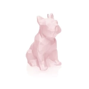 Image of Light Pink Low Poly Bulldog Candle