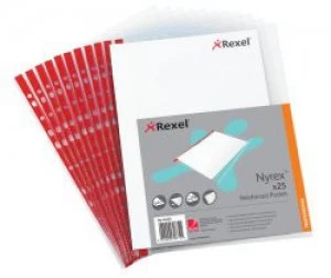 Image of Rexel Nyrex Reinforced Side Opening Pockets PK25