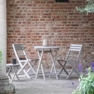 Image of Gallery Outdoor Romilly 2 Seater Bistro Set Whitewash