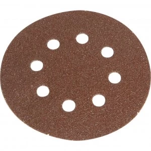 Image of Faithfull 125mm Hook and Loop Perforated Sanding Discs 125mm Coarse Pack of 5