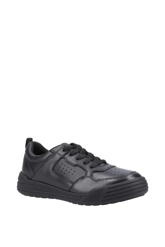 Image of Hush Puppies Shane Senior Leather Trainers UK Size 3 (EU 36) Black HUS916-BLACK-3