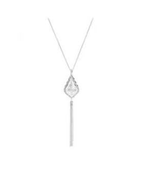 Image of Mood Silver Filigree Disc Long Necklace